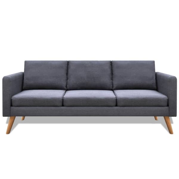 vidaXL sofasæt 2-pers. og 3-pers. sofa stof mørkegrå