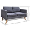 Miniatyrbillede 10 af 10: vidaXL sofasæt 2-pers. og 3-pers. sofa stof mørkegrå