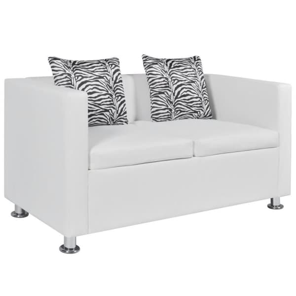 vidaXL sofasæt 3-pers. og 2-pers. sofa m. lænestol kunstlæder hvid