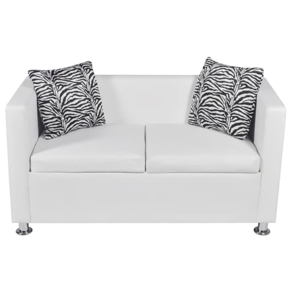 vidaXL sofasæt 3-pers. og 2-pers. sofa kunstlæder hvid