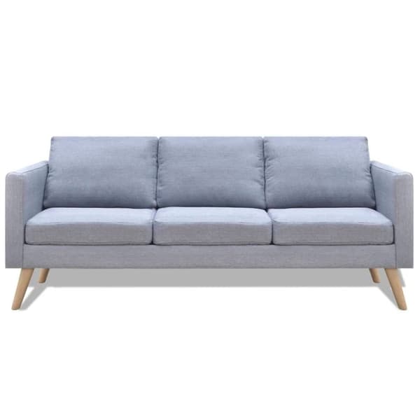 vidaXL sofasæt 2-pers. og 3-pers. sofa stof lysegrå