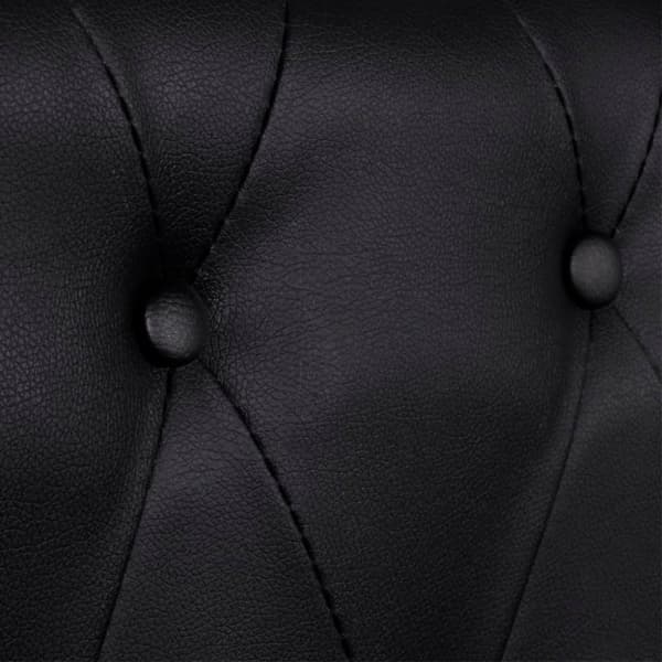 vidaXL sofasæt Chesterfield 2-pers. og 3-pers. kunstlæder sort