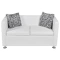 Miniatyrbillede 3 af 6: vidaXL sofa 2-pers. kunstlæder hvid