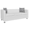 Miniatyrbillede 1 af 6: vidaXL sofa 3-pers. kunstlæder hvid