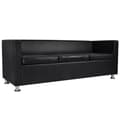 Miniatyrbillede 4 af 6: vidaXL sofa 3-pers. kunstlæder sort