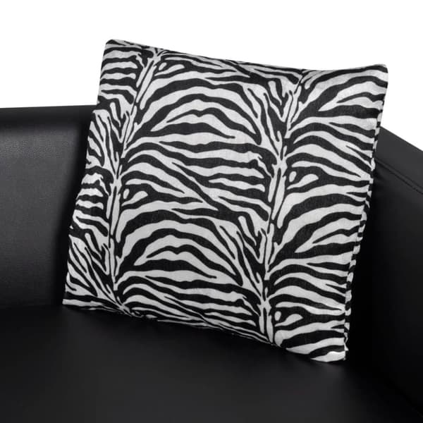 vidaXL sofa 3-pers. kunstlæder sort