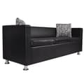 Miniatyrbillede 2 af 6: vidaXL sofa 3-pers. kunstlæder sort