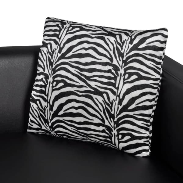 vidaXL sofa 2-pers. kunstlæder sort