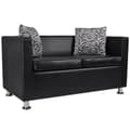 Miniatyrbillede 1 af 6: vidaXL sofa 2-pers. kunstlæder sort
