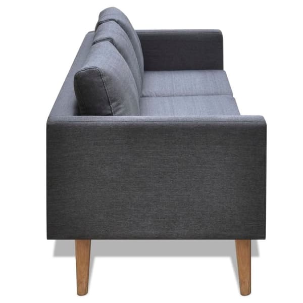 vidaXL sofa 3-pers. sofa stof mørkegrå