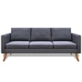Miniatyrbillede 2 af 5: vidaXL sofa 3-pers. sofa stof mørkegrå