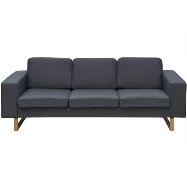 vidaXL 3-personers sofa i stof, mørkegrå