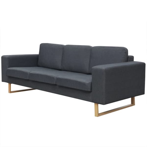 vidaXL 3-personers sofa i stof, mørkegrå
