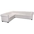Miniatyrbillede 1 af 7: vidaXL Chesterfield 6-personers hjørnesofa kunstlæder hvid