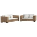 Miniatyrbillede 1 af 8: vidaXL 2-personers og 3-personers sofasæt ægte rattan