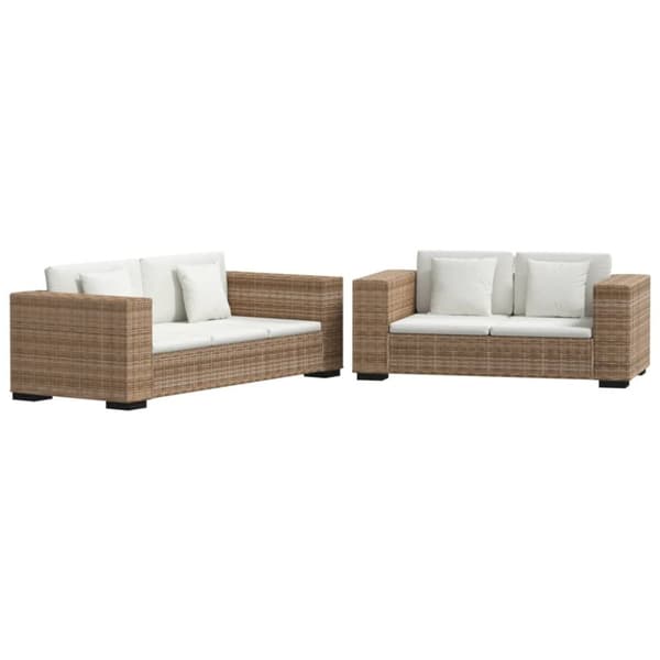 vidaXL 2-personers og 3-personers sofasæt ægte rattan