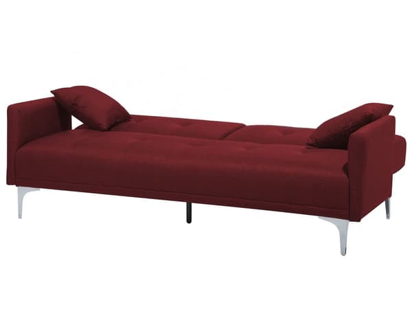 Bäddsoffa Röd 3-sits Knappat Säte Click Clack