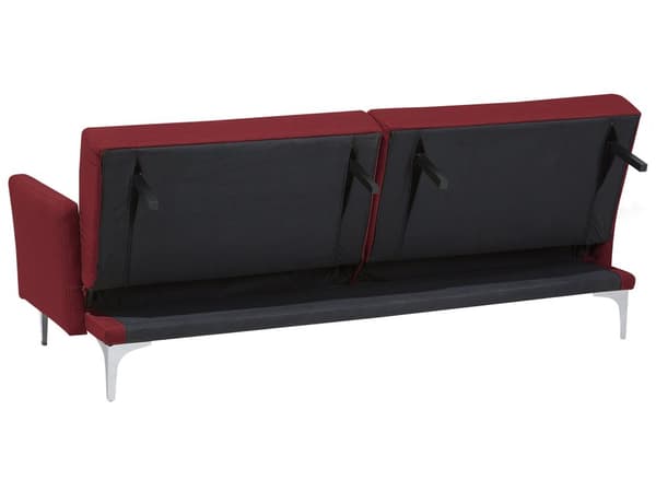 Bäddsoffa Röd 3-sits Knappat Säte Click Clack