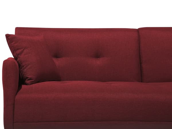 Bäddsoffa Röd 3-sits Knappat Säte Click Clack