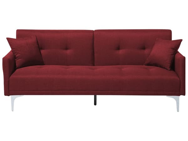 Bäddsoffa Röd 3-sits Knappat Säte Click Clack
