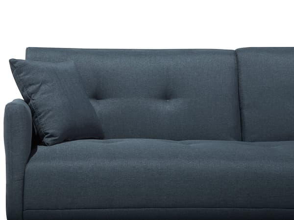 Bäddsoffa Mörkblå 3-sits Knappat Säte Click Clack
