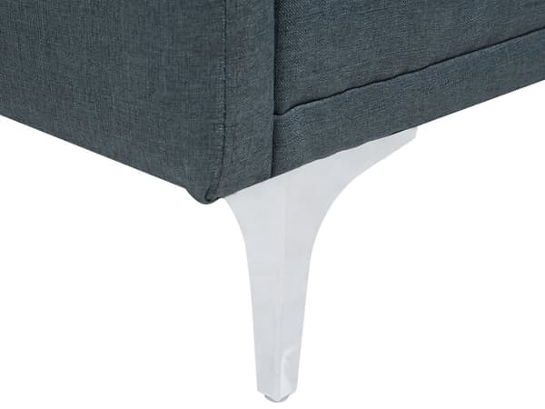 Bäddsoffa Mörkblå 3-sits Knappat Säte Click Clack