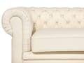 Miniatyrbild 6 av 11: Chesterfield Soffa Krämvit Läder 3-sits Modern Traditionell Elegant Vardagsrum