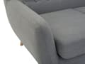 Miniatyrbild 9 av 10: 3-sits Soffa Ljusgrå Stoppad Tuftad Ryggstöd Tjockt Vadderad Trä Ben Skandinavisk Minimalistisk Vardagsrum