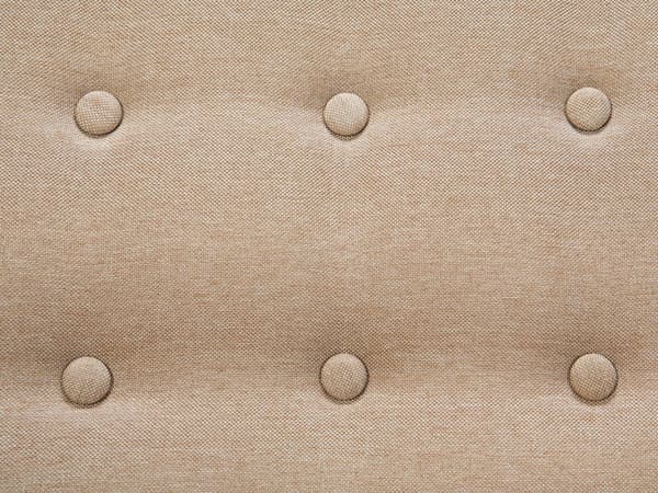 3-sits Soffa Beige Stoppad Tuftad Ryggstöd Tjockt Vadderad Trä Ben Skandinavisk Minimalistisk Vardagsrum