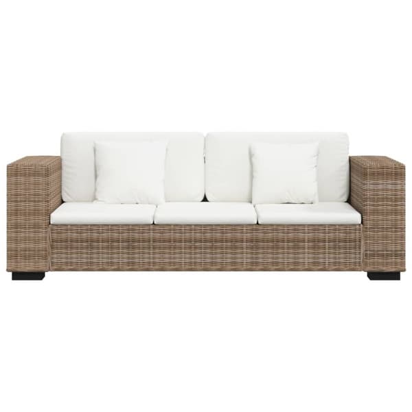 vidaXL 3-personers sofasæt i otte dele ægte rattan