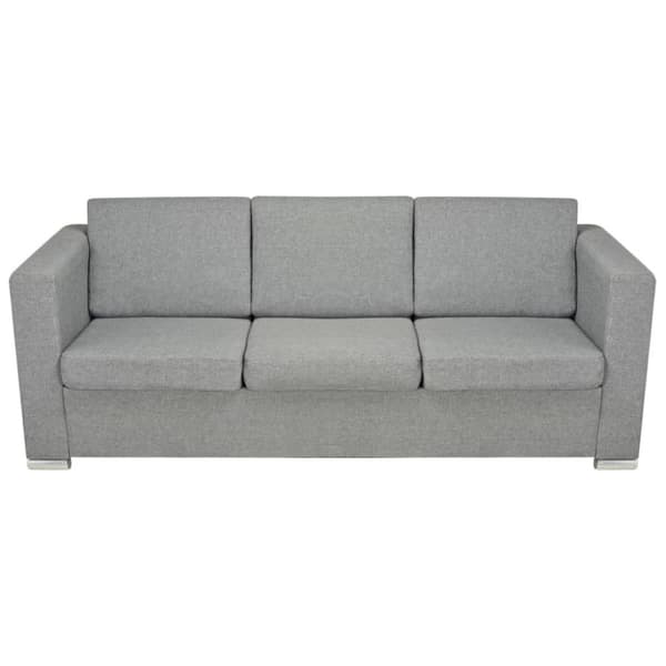 vidaXL 3-personers sofa stof lysegrå