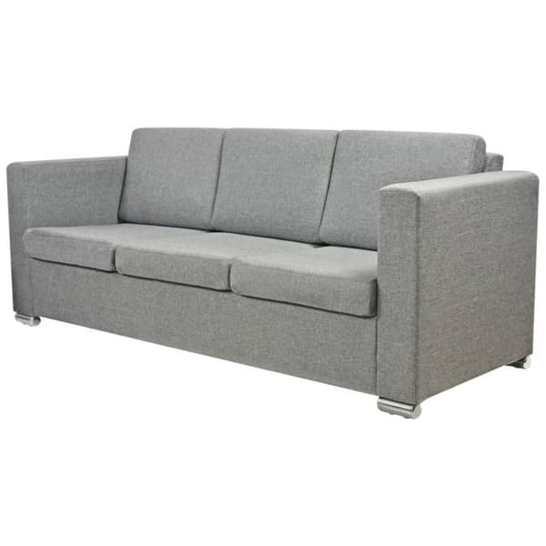 vidaXL 3-personers sofa stof lysegrå