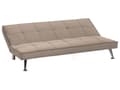Miniatyrbild 5 av 9: Sofa Bed Beige 3-sits Stickad Klädsel Klick Klack Metall Ben