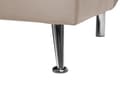 Miniatyrbild 8 av 9: Sofa Bed Beige 3-sits Stickad Klädsel Klick Klack Metall Ben