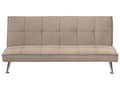 Miniatyrbild 1 av 9: Sofa Bed Beige 3-sits Stickad Klädsel Klick Klack Metall Ben
