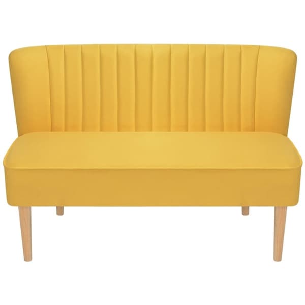 vidaXL Soffa tyg 117x55,5x77 cm gul