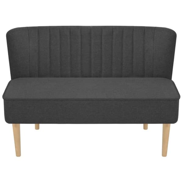 vidaXL Soffa tyg 117x55,5x77 cm mörkgrå