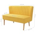 Miniatyrbillede 4 af 4: vidaXL stofsofa 117x55,5x77 cm gul