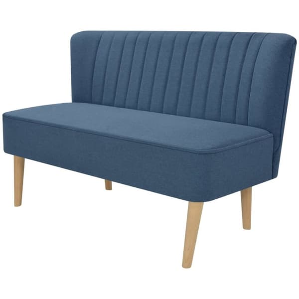 vidaXL stofsofa 117 x 55,5 x 77 cm blå