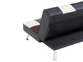 Miniatyrbild 9 av 11: Bäddsoffa Svart och Brun 3-sits Konstläder Patchwork Klädsel Klick Klack