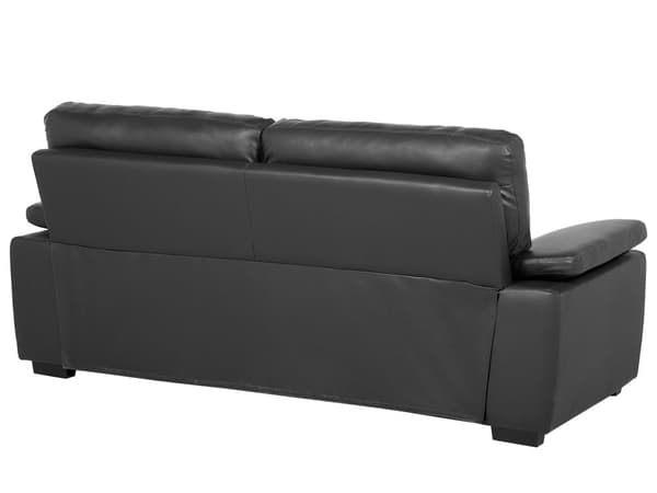 Soffa Svart 3-sits Vardagsrum Konstläder