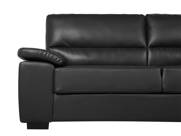 Soffa Svart 3-sits Vardagsrum Konstläder