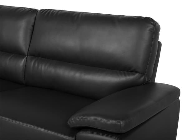 Soffa Svart 3-sits Vardagsrum Konstläder
