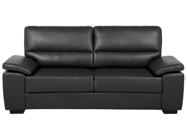 Soffa Svart 3-sits Vardagsrum Konstläder