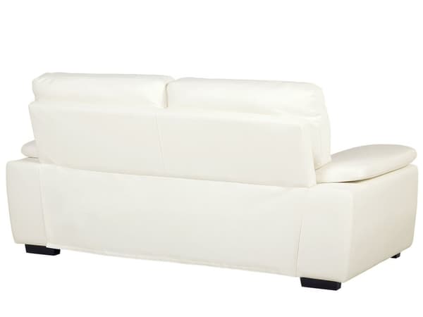 Soffa Krämvit 3-sits Vardagsrum Konstläder