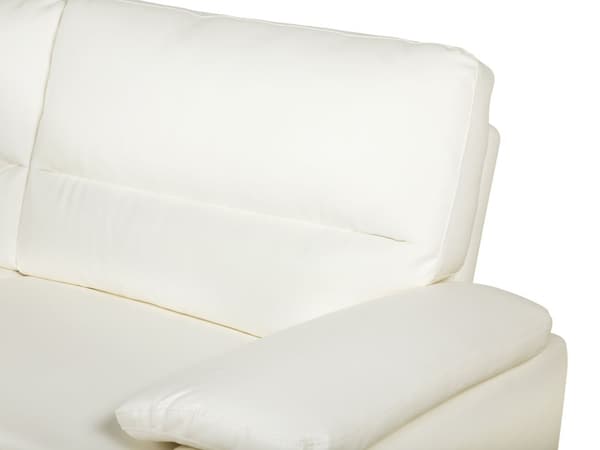 Soffa Krämvit 3-sits Vardagsrum Konstläder