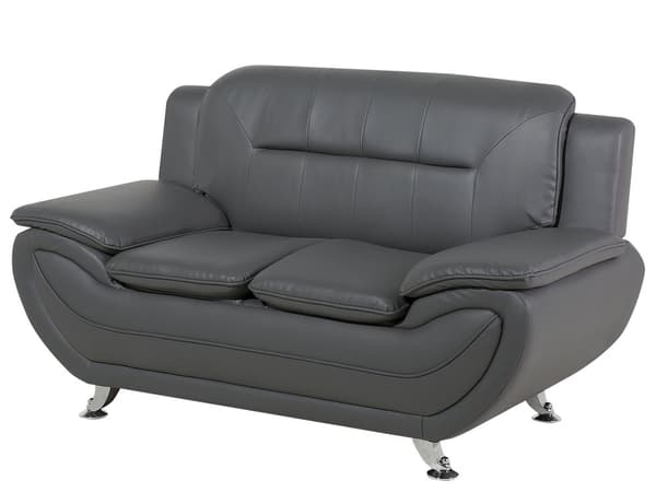 2-sits Soffa Grå Konstläder Dyna Modern