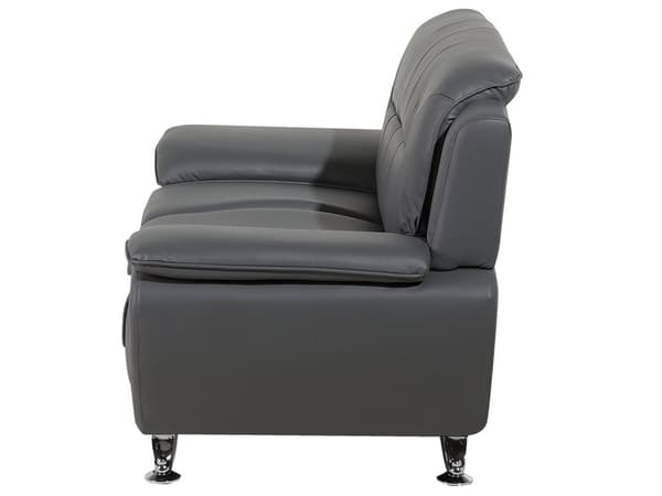 2-sits Soffa Grå Konstläder Dyna Modern