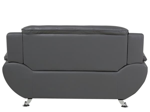 2-sits Soffa Grå Konstläder Dyna Modern
