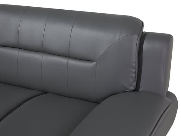 2-sits Soffa Grå Konstläder Dyna Modern